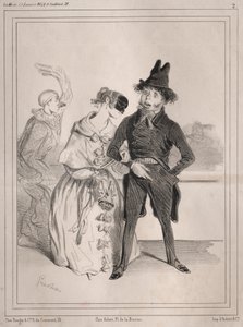 Carnival Pochades: Det er enestående! hun forteller meg at jeg er Philibert Désormeaux, og at jeg passerer for en imbecille!! ....hvor i helvete visste hun det? av Clémente Pruche