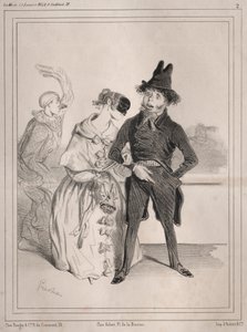 Carnival pochades: Det er entall! hun forteller meg at jeg er Philibert Désormeaux, 1842.