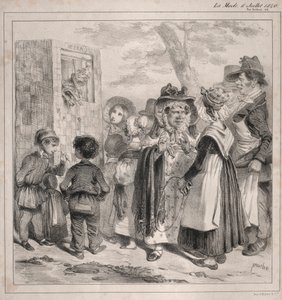 Ser du min kjære! det er politiet som får disse dukkene til å leke, for å avlede..., 1840.