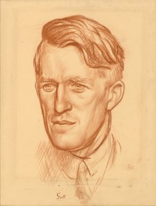 T. E. Lawrence (rødt kritt på papir)