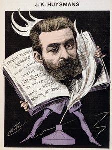 Tegneserie av Joris Karl (Joris-Karl) Huysmans (1848-1907) - i «The Men of Today». av Coll-Toc