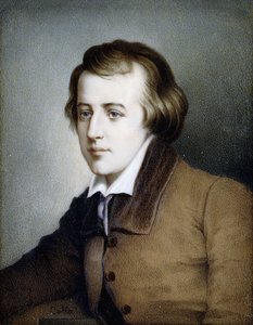 Halvlengde portrett av Heinrich Heine, Venstrevendt, 1820