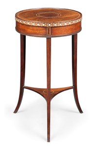 Viktoriansk innfelt sporadisk bord, ca. 1880 (palisander og elfenben)