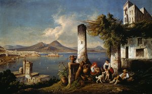 Napoli sett fra Posillipo (olje på lerret)