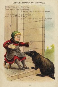Barnerim: Little Tradja Of Norway (chromolitho) av Constance Haslewood