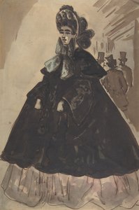 A Lady in a Bonnet and Coat, 1800-tallet.