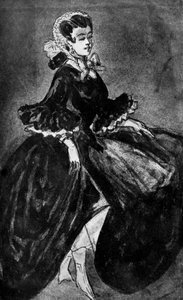 Woman Rolling Up, 1800-tallet, 1930 av Constantin Guys