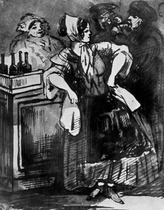 Le Comptoir, 1800-tallet, 1930. av Constantin Guys