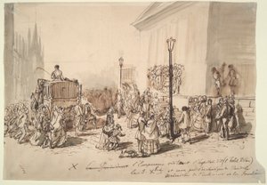 Mottakelse av keiser Napoleon III på sykehuset av Constantin Guys