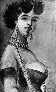 Kvinne, 1800-tallet, 1930. av Constantin Guys