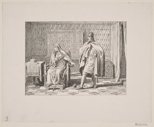 Illustrasjon for Svend Grundtvig, "Marsk Stig: Dansk folkesang fra 1200-tallet", 1861 av Constantin Hansen