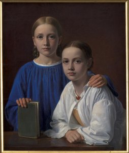 Meta Magdalene Hammerich og Kunstnerens datter Kristiane Konstantin Hansen av Constantin Hansen