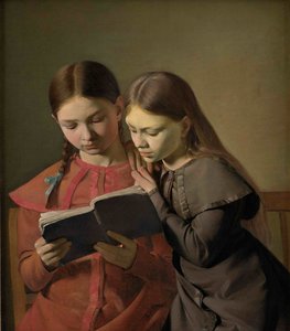 Signe og Henriette Hansen, søstre til kunstneren, 1826.