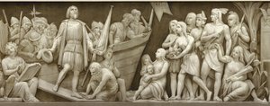 Landing av Christopher Columbus Frisen i rotunden i USAs hovedstad, 1860-1873