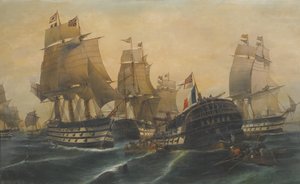 Slaget ved Trafalgar av Constantinos Volanakis