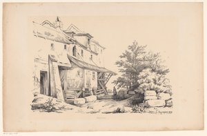 Hus i et steinete landskap The Landscape (serietittel) av Constantinus Cornelis Huysmans