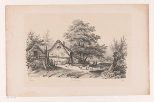 Landevei med gård The Landscape (serietittel) av Constantinus Cornelis Huysmans