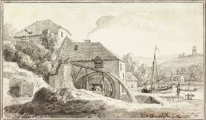 Ford Mill (blekk og akvarell på papir)