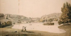 Stourhead, ca. 1780 (akvarell og blyant på papir)