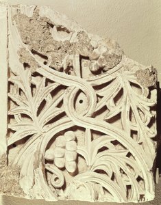 Fragment av en frise, fra klosteret Apa Jeremias, Sakkara (kalkstein)