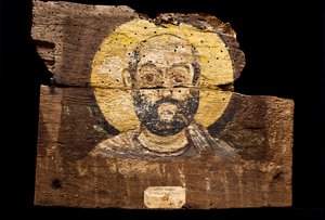 Portrett av en koptisk munk / Baouît-kloster (maleri)