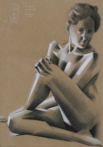 Dramatisk sittende figur