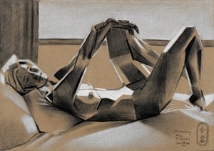 Fredelig liggende figur
