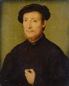 Portrett av en mann med hånden på brystet, 1540-45. av Corneille de Lyon