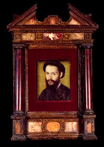 Portrett av Clement des Marets dit Marot (1496-1544) fransk poet. Maleri av Corneille De Lyon (Corneille de The Hague) (1500/1510-1574) Søn. 0,12 x 0,10 m. Det 16. århundre.