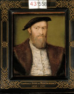Portrett av Connetable Anne Duc av Montmorency (1493 - 1567). Flamsk maleri av Corneille De Lyon (Corneille de The Hague) (1500/1510-1574)