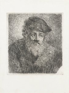 Gammel mann med skjegg og hatt av Cornelia Scheffer Lamme