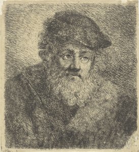 Gammel mann med skjegg og hatt av Cornelia Scheffer Lamme