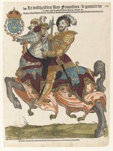 Portrett av Frans I på hesteryggen av Cornelis Anthonisz. (manner of)