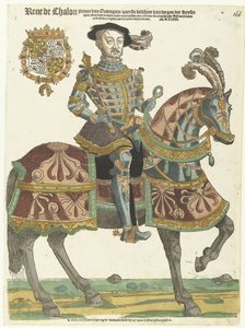 Portrett av René de Châlon på hesteryggen