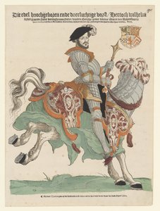 Portrett av hertug Willem van Cleves, Jülich og Berg, grev av Mark, Lord of Ravenstein på hesteryggen