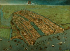 Fugleperspektiv over Amsterdam