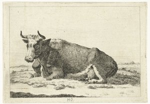 Landskap med liggende ku med horn Kyr (serietittel)