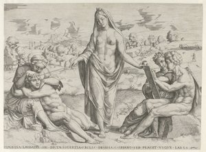 Oppfinnsomhet belønner flid og straffer latskap av Cornelis Bos (attributed to)