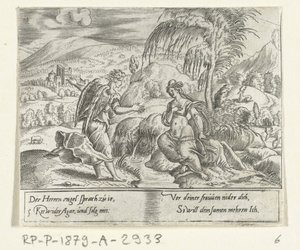 En engel tar Hagar tilbake The Life of Abraham (serietittel) av Cornelis Bos