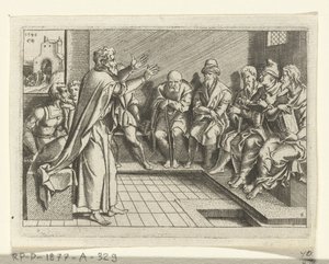 Paulus forkynner i synagogen The Life of Paul (serietittel) av Cornelis Bos