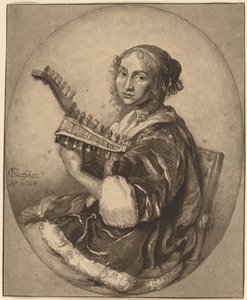 Dame med dobbelthodet lut, 1781.