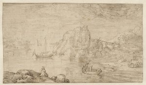 elveutsikt av Cornelis Claesz van Wieringen (attributed to)