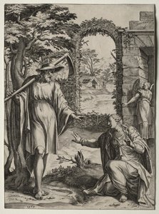 Kristus viser seg for Maria Magdalena av Cornelis Cort