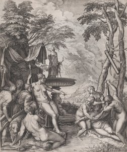 Diana oppdager Callistos graviditet, 1566. av Cornelis Cort
