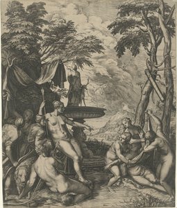 Diana oppdager Callisto .s graviditet av Cornelis Cort
