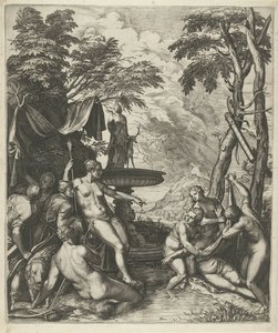 Diana oppdager Callisto .s graviditet av Cornelis Cort