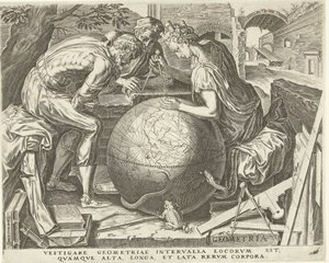Geometri (geometri) The Seven Liberal Arts (Artes Liberales) (serietittel) av Cornelis Cort