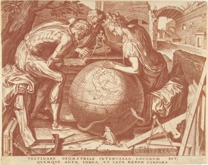 Geometri (geometri) The Seven Liberal Arts (serietittel) av Cornelis Cort