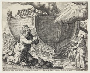 Gud instruerte Noah om å bygge arken av Cornelis Cort