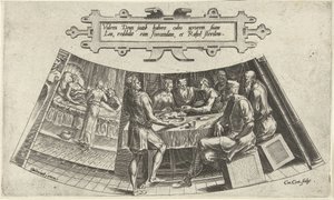 Ekteskapet til Jakob og Lea og fødselen av deres første barn The History of Jacob (serietittel) av Cornelis Cort